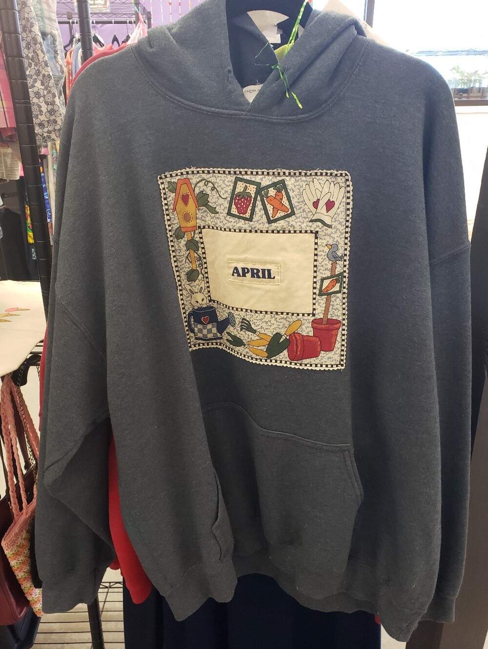 Upcycled April Hoodie Sweatshirt